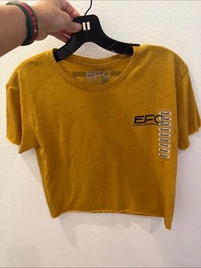 EVERGLADES FISHING CO Yellow Crop Tee - Women's Small NWT